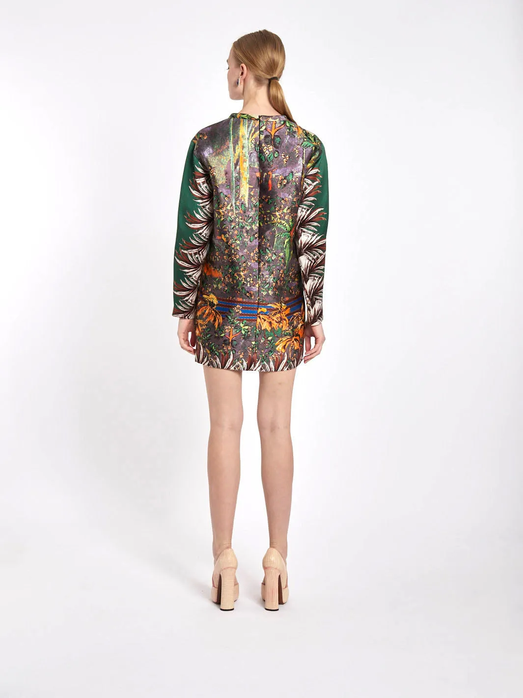 2010 Aquilano Rimondi minidress with Gaugin-inspired print