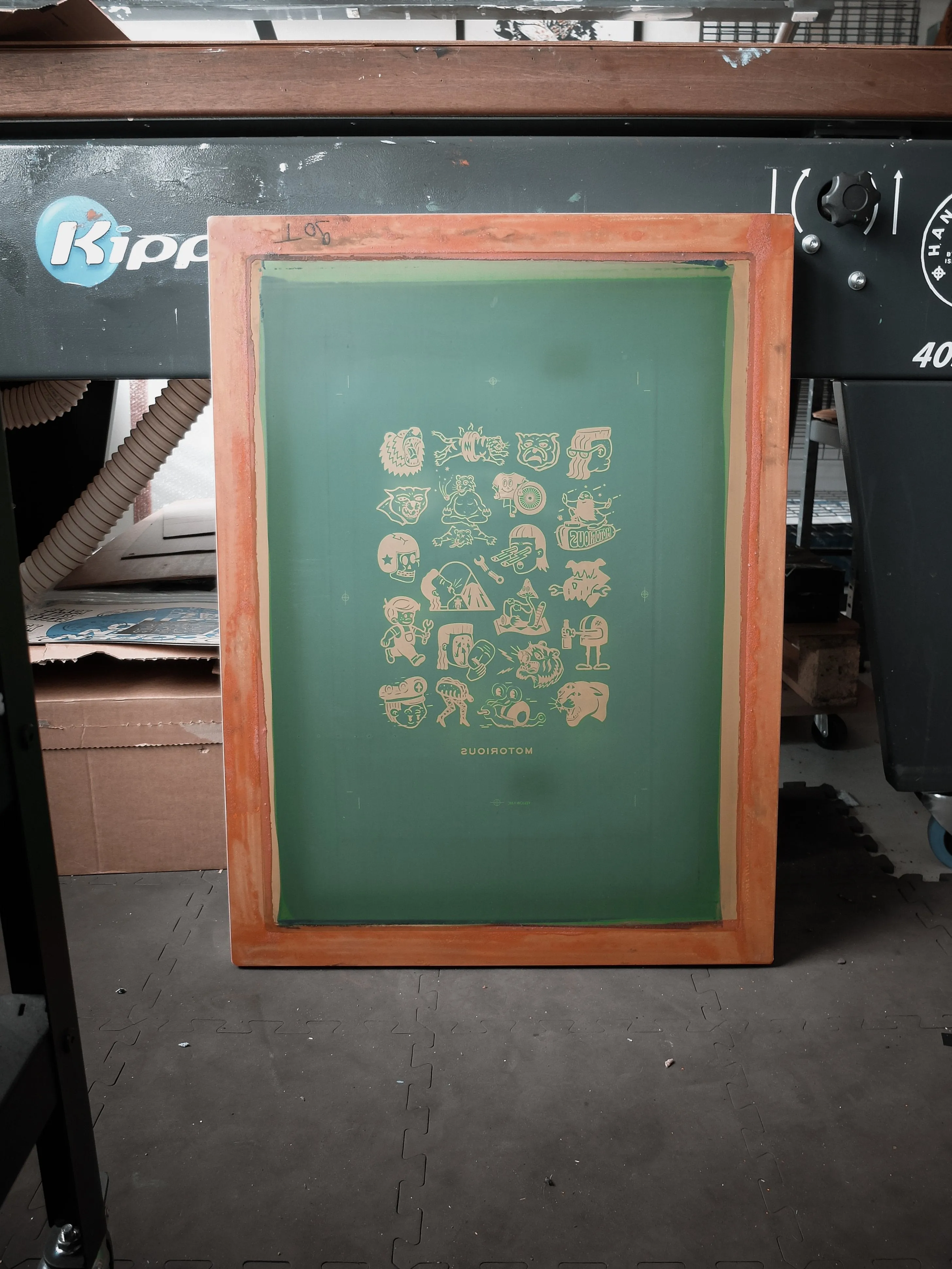 2021 Motorious screen print by Christoffer Bildsø, A3