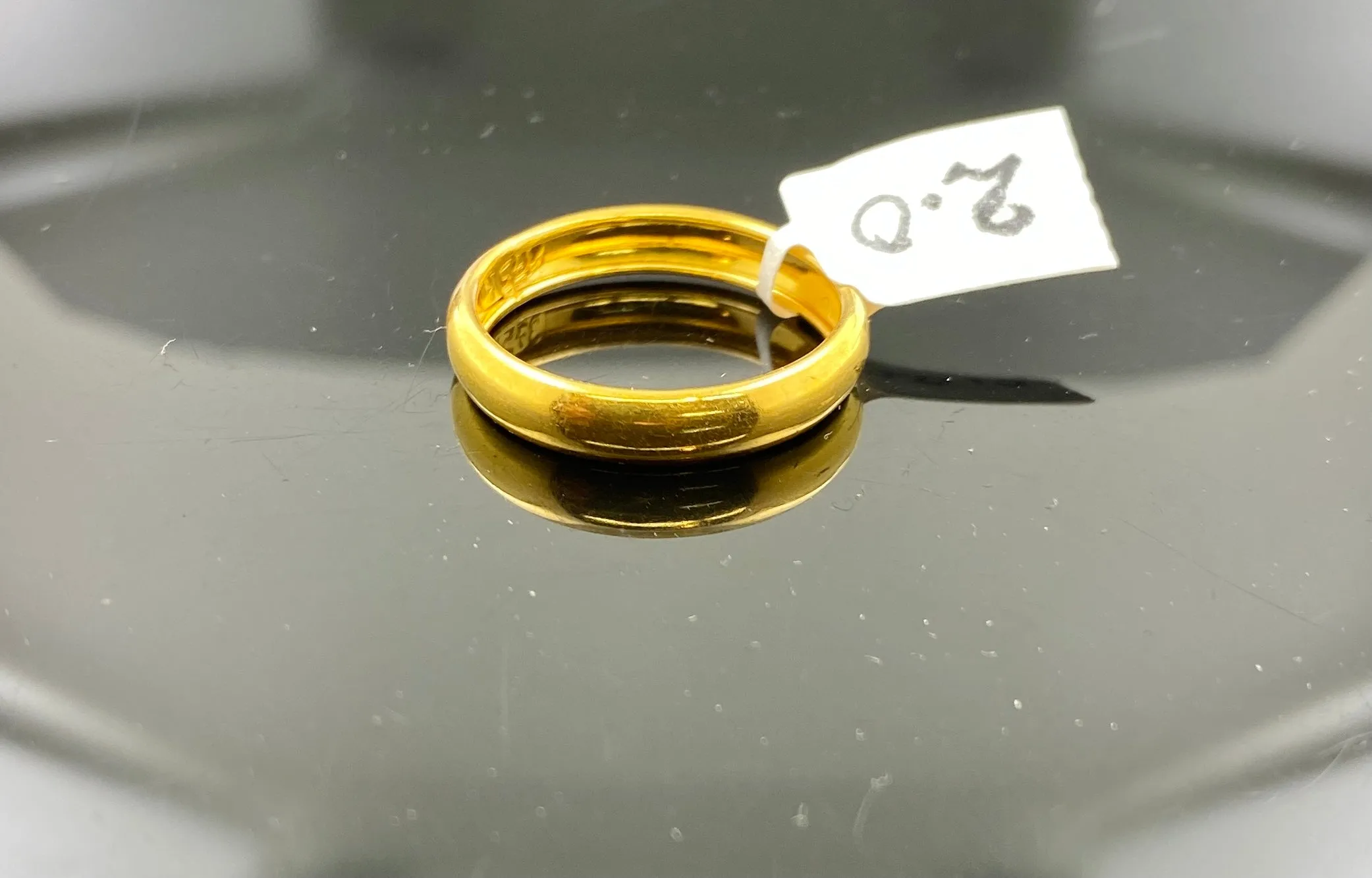 22k Ring Solid Gold Unisex Plain Band 4mm R2813