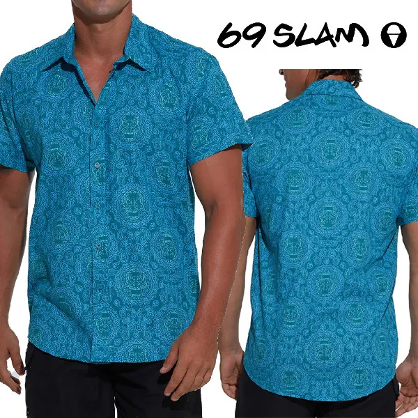 69SLAM  |Skull Tropical Patterns Unisex Blended Fabrics Street Style