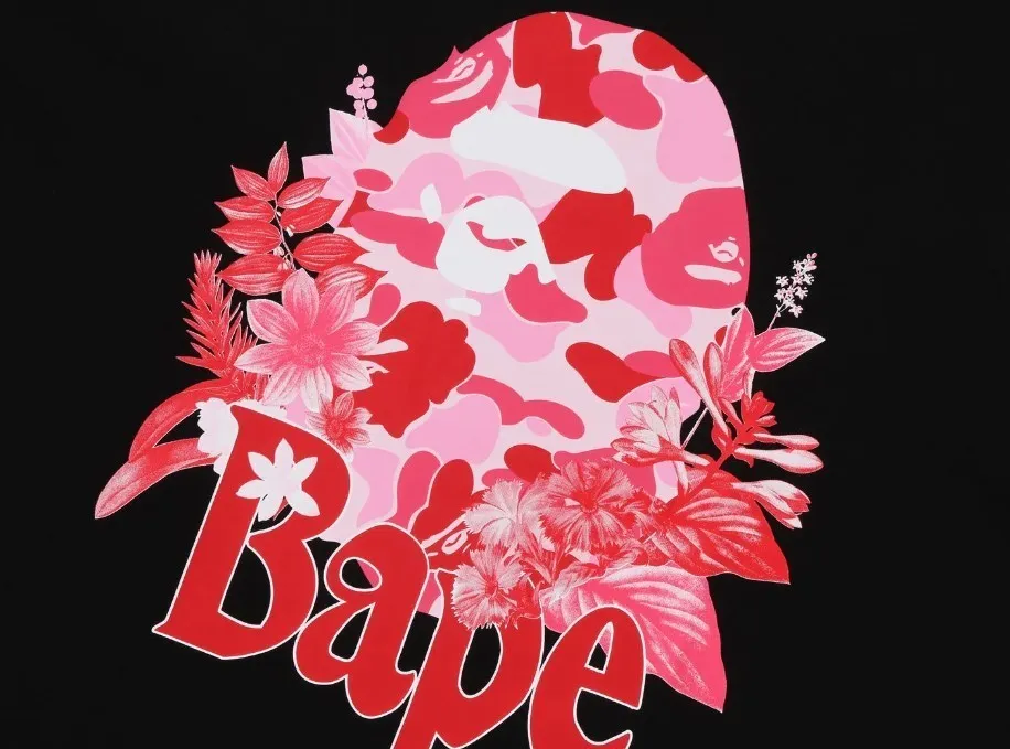 A BATHING APE  |Crew Neck Unisex Plain Other Animal Patterns Cotton