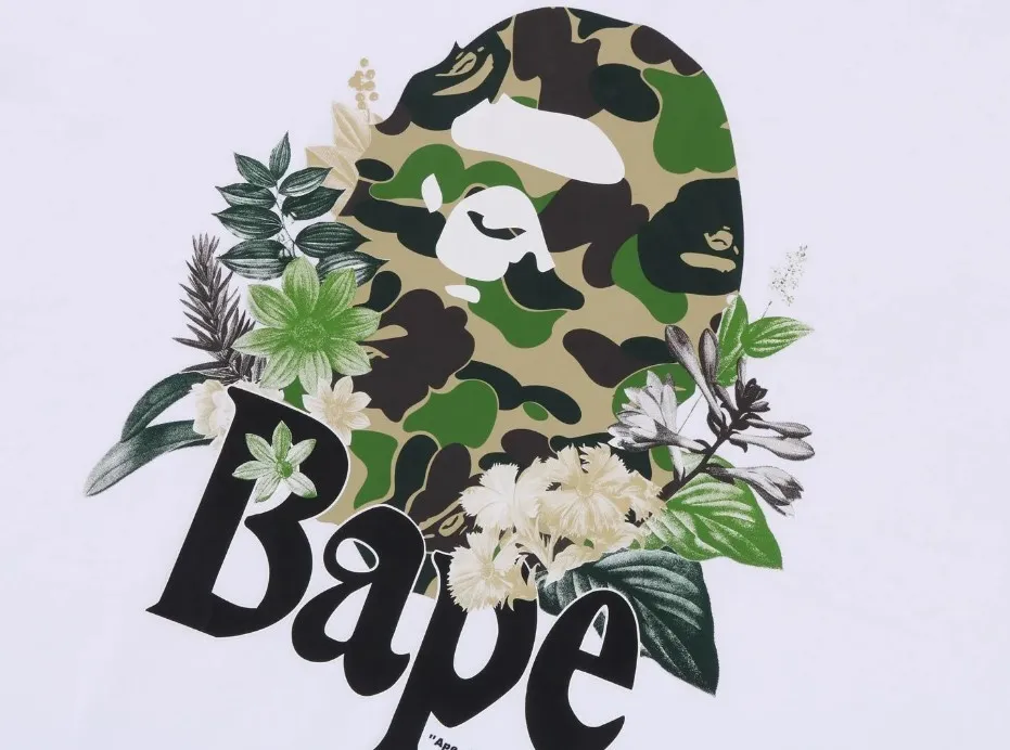 A BATHING APE  |Crew Neck Unisex Plain Other Animal Patterns Cotton