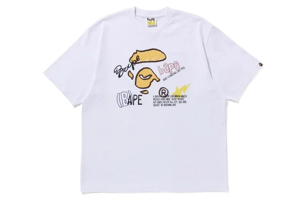 A BATHING APE  |Crew Neck Unisex Street Style Cotton Short Sleeves Logo