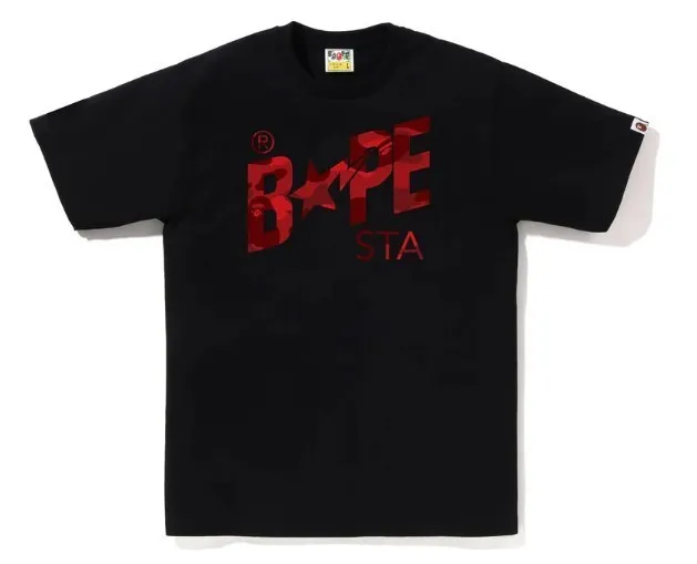 A BATHING APE  |Unisex Street Style Logo T-Shirts