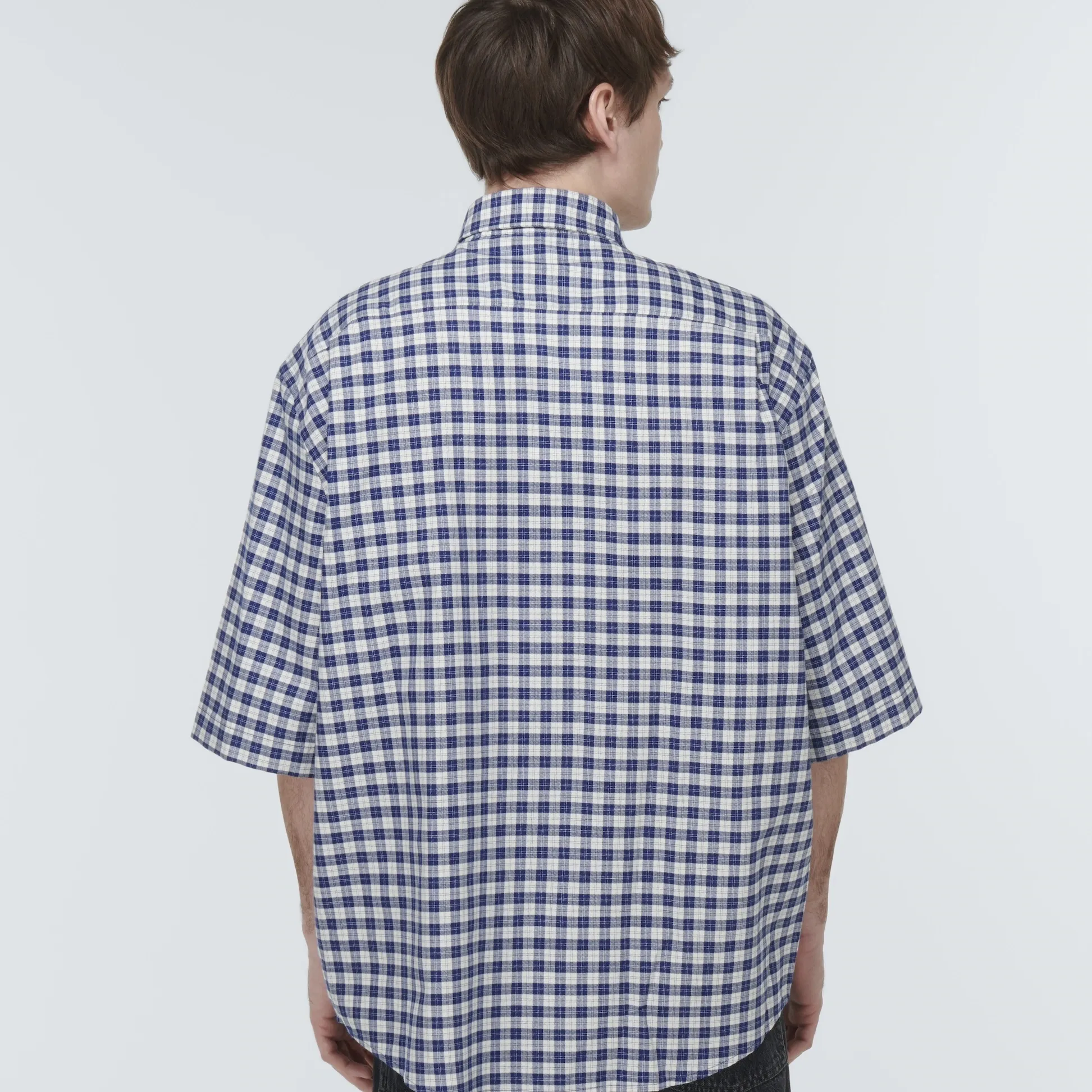 Acne Studios  |Gingham Unisex Street Style Plain Cotton Short Sleeves Logo