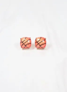 Basketball Stud Earring ORANGE