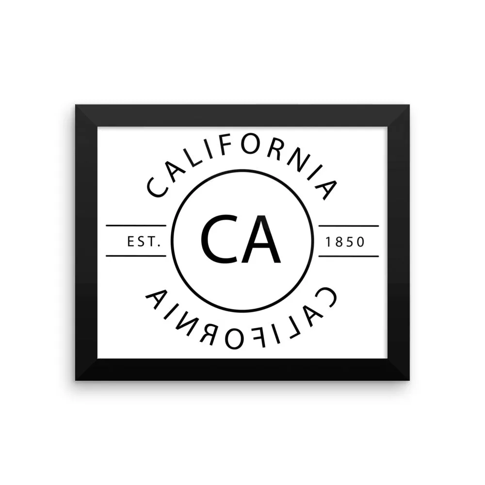 California - Framed Print - Reflections