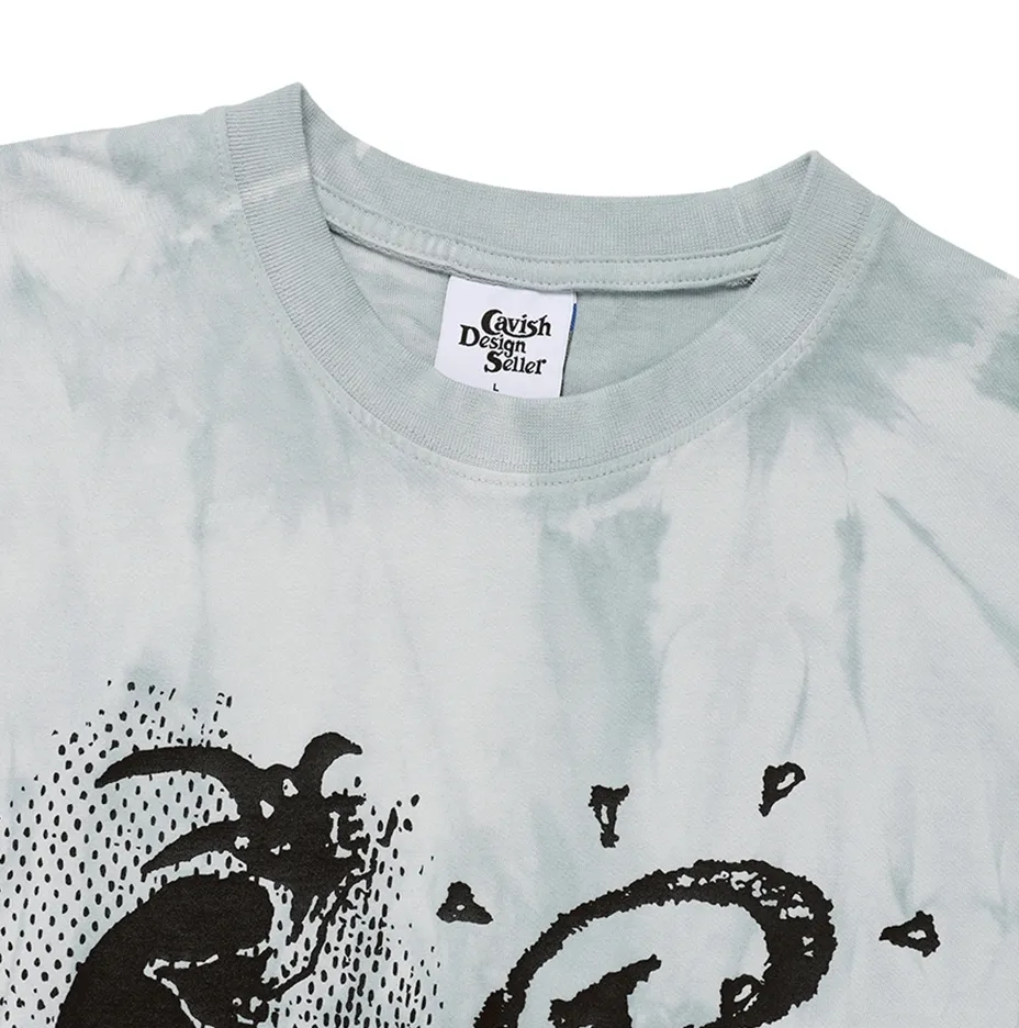 CAVISH  |Unisex Street Style Tie-dye Logo T-Shirts