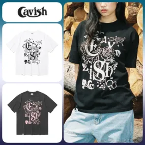 CAVISH  |Unisex U-Neck Cotton Logo T-Shirts