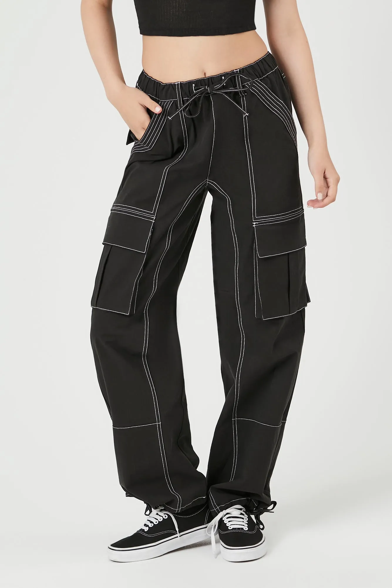 Contrast Seam Cargo Pant