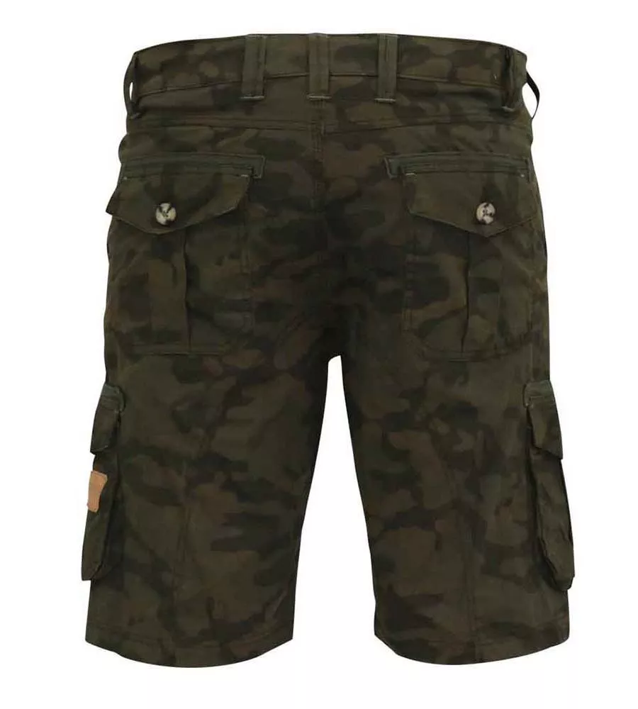 D555 Big Mens Camouflage Cotton Cargo Shorts (WOODBRIDGE)