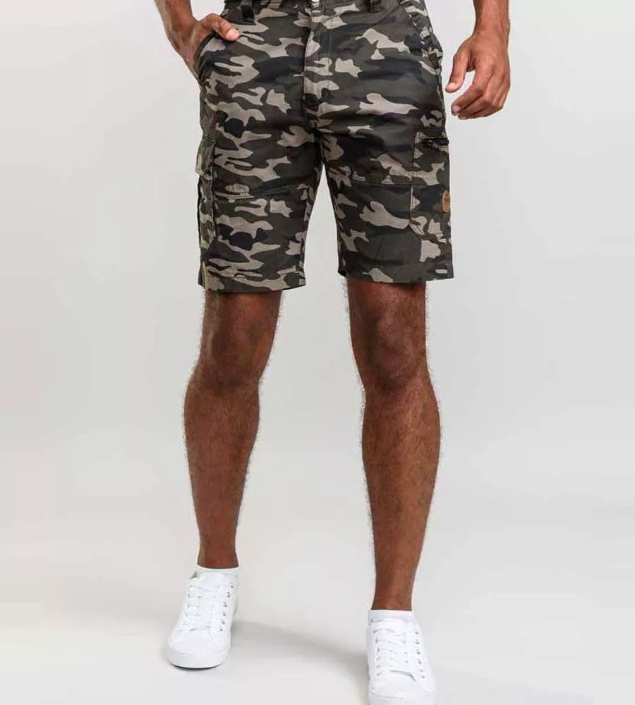 D555 Mens Camouflage Print Cargo Shorts (CHADWICK 1)