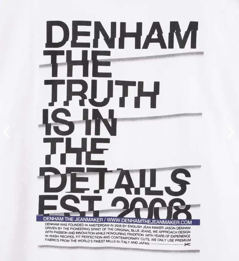 DENHAM  |Crew Neck Unisex Street Style Plain Cotton Logo Surf Style