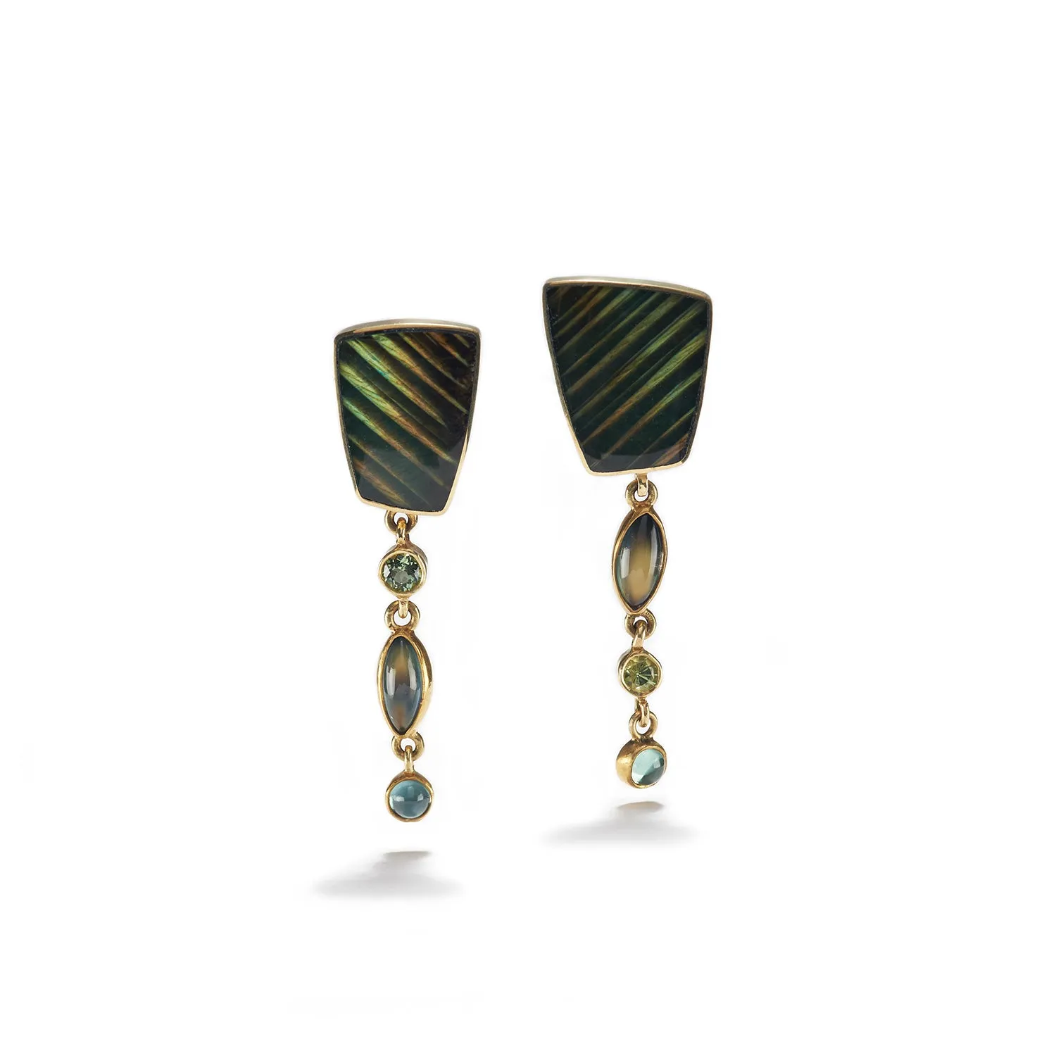 Earrings with Labradorite