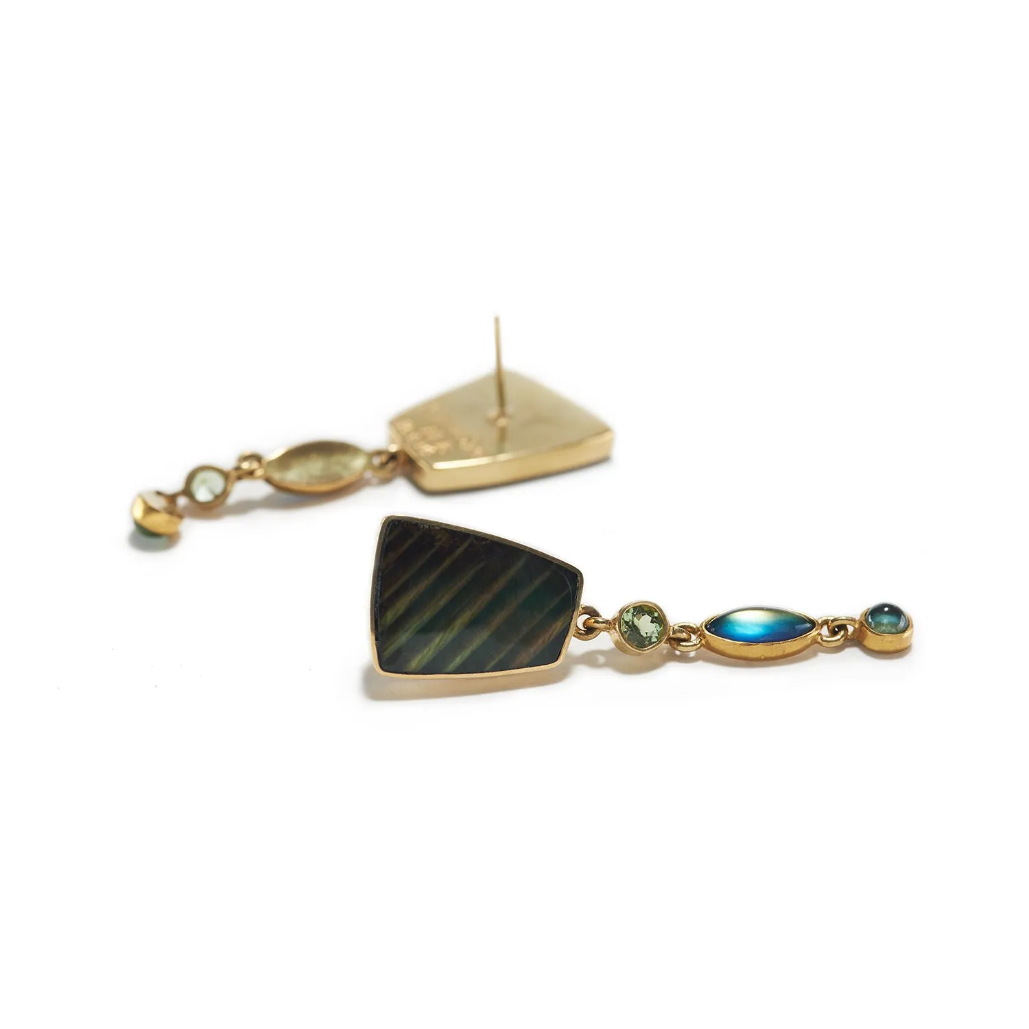 Earrings with Labradorite