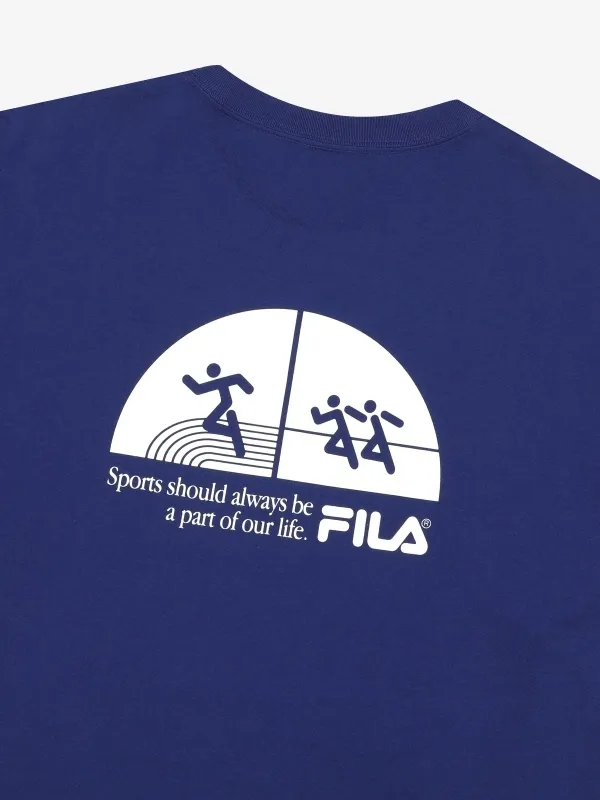 FILA  |Unisex Street Style Plain Cotton Short Sleeves Logo T-Shirts