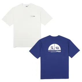 FILA  |Unisex Street Style Plain Cotton Short Sleeves Logo T-Shirts