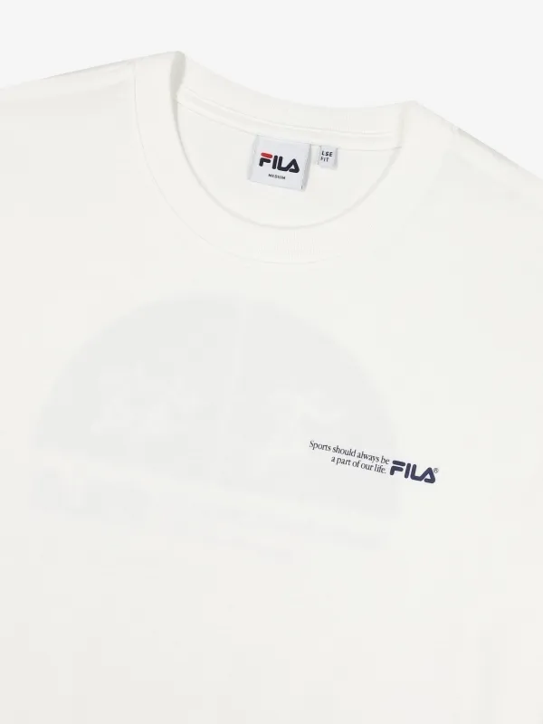 FILA  |Unisex Street Style Plain Cotton Short Sleeves Logo T-Shirts