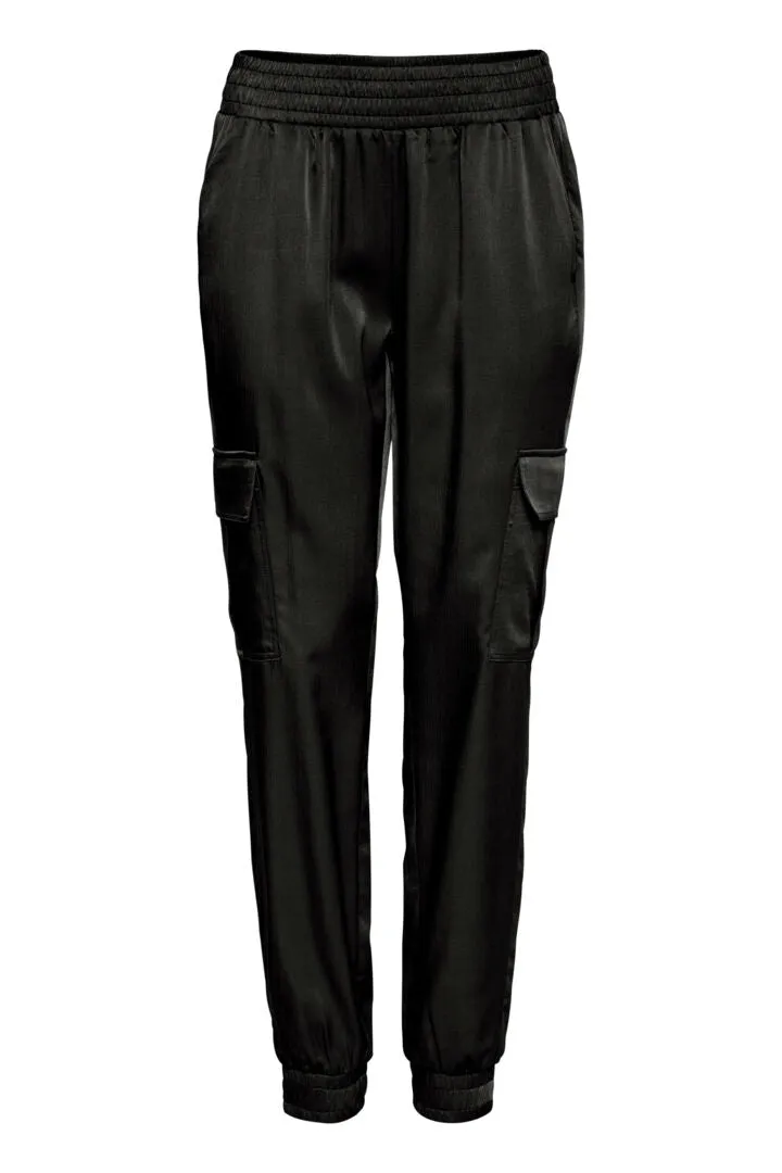 Fransa Shine Cargo pant black 20613010