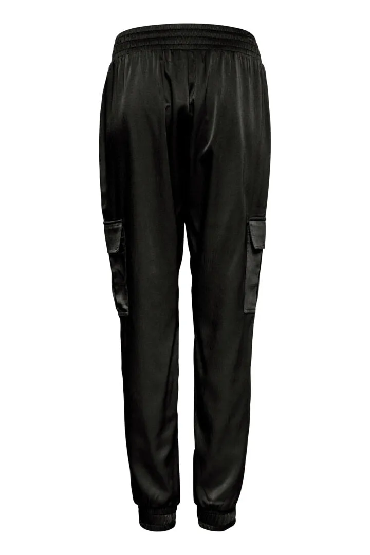 Fransa Shine Cargo pant black 20613010