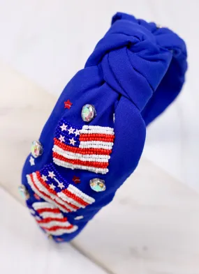 Grand ol' Flag Headband BLUE