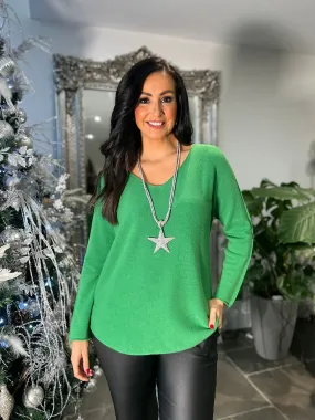 Green Reverse Soft Knit Debbie