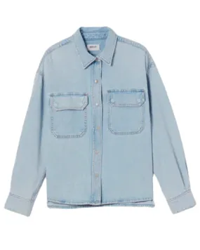 Gwen Slice Denim Shirt in Tension