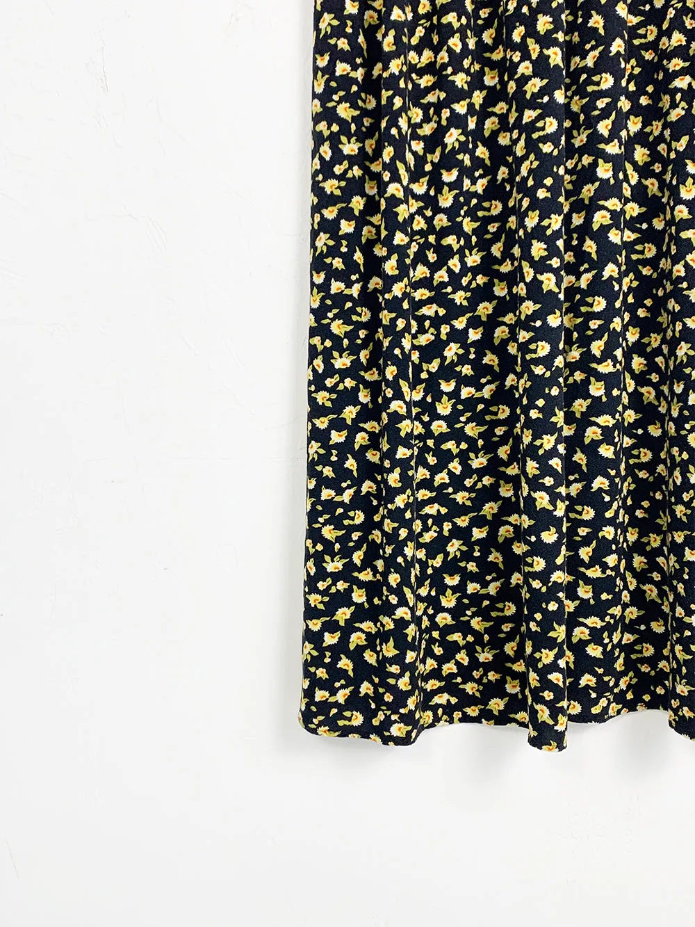 Impressions Black Sunflower Rayon Maxi Dress