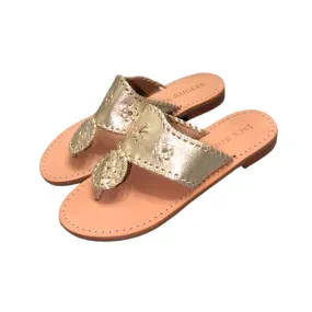 Jack Rogers Gold Flat Sandals