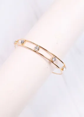 Knighton CZ Cuff Bracelet GOLD