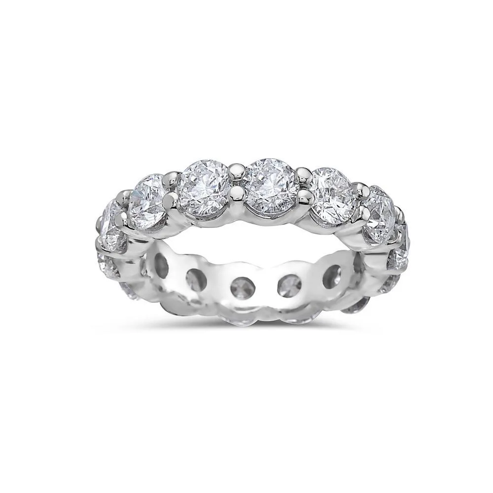 Ladies 18k White Gold With 5.25 CT Diamonds Wedding Band