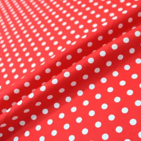 Large Polka Dot Cotton - Red