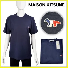 MAISON KITSUNE  |Unisex Street Style Cotton Logo Designers T-Shirts