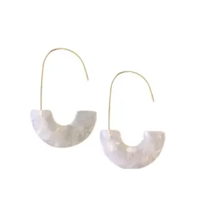 Marble White Isla Hoops