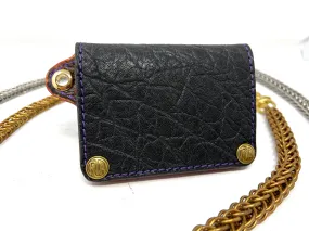 Mini Long Chain Wallet - Black Elephant