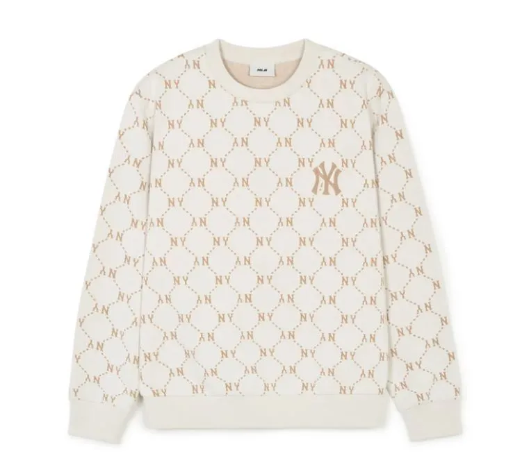 MLB Korea  |Monogram Unisex Street Style Long Sleeves Logo Sweatshirts