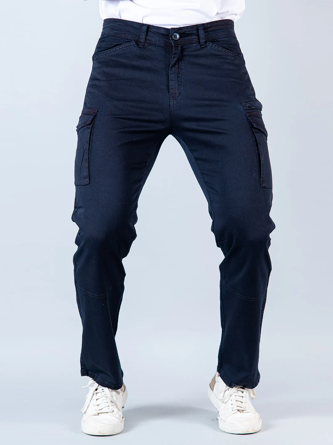 Navy Blue Gap Twill Cotton Mens Cargo Pants