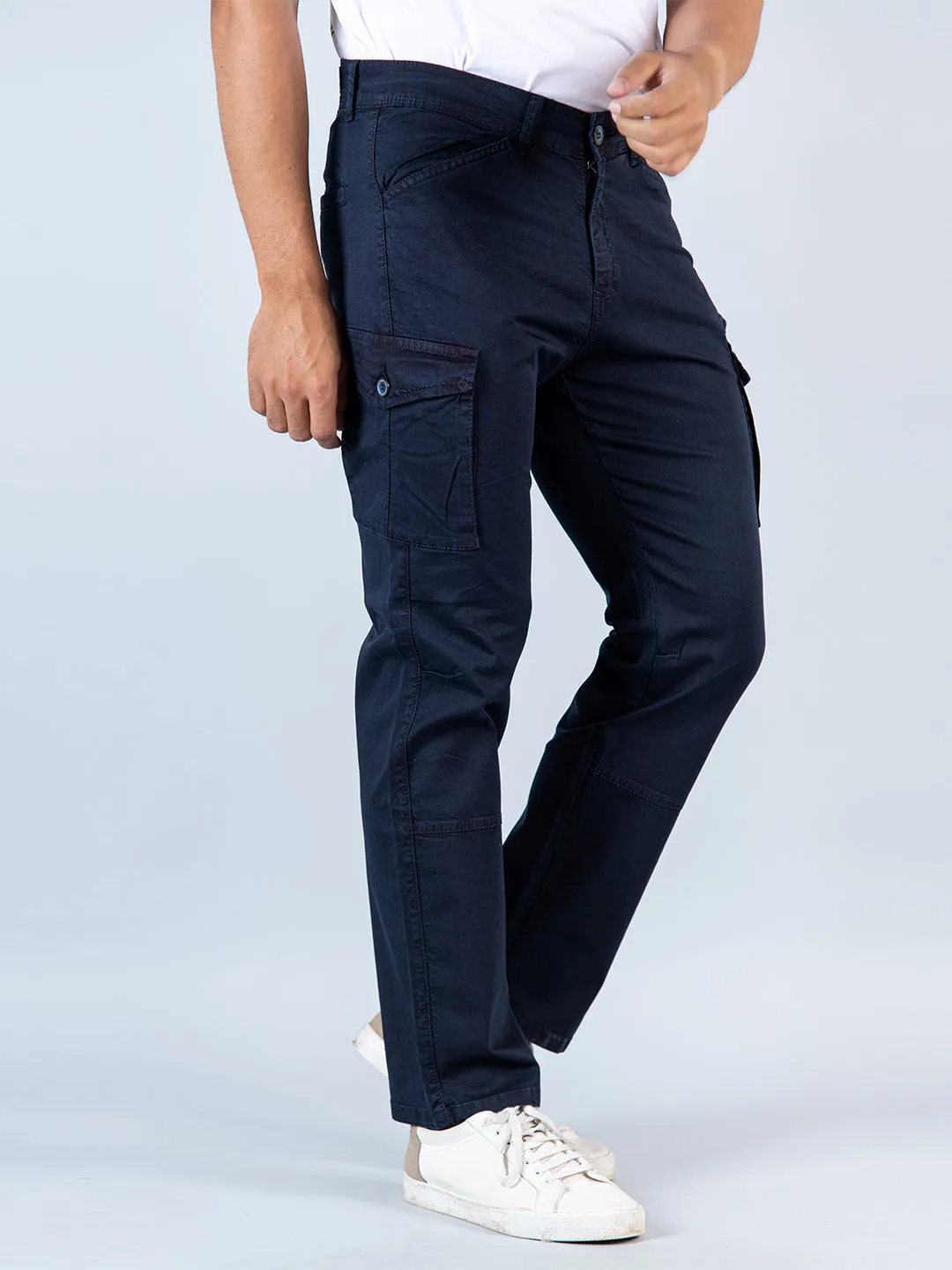 Navy Blue Gap Twill Cotton Mens Cargo Pants