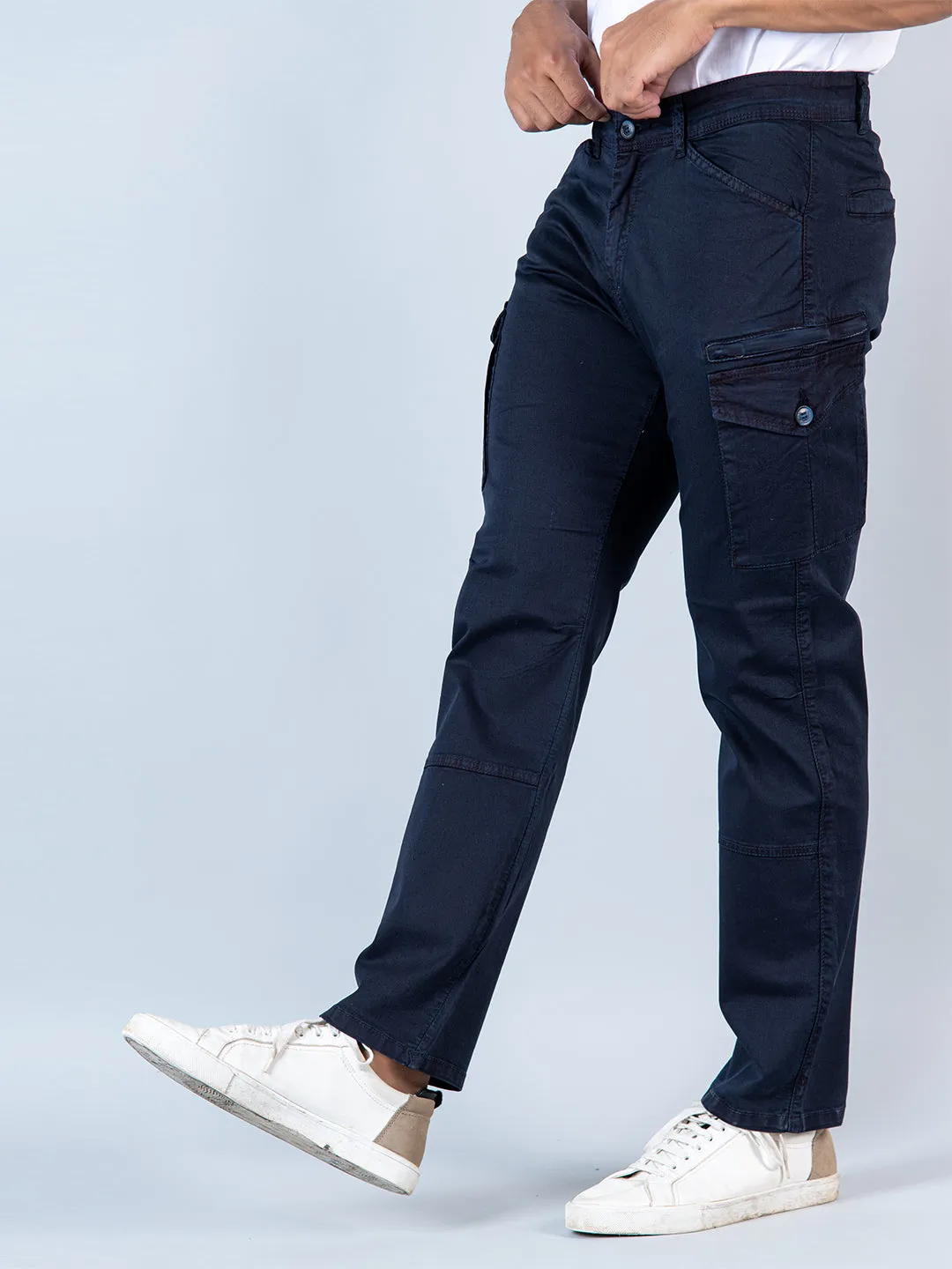 Navy Blue Gap Twill Cotton Mens Cargo Pants