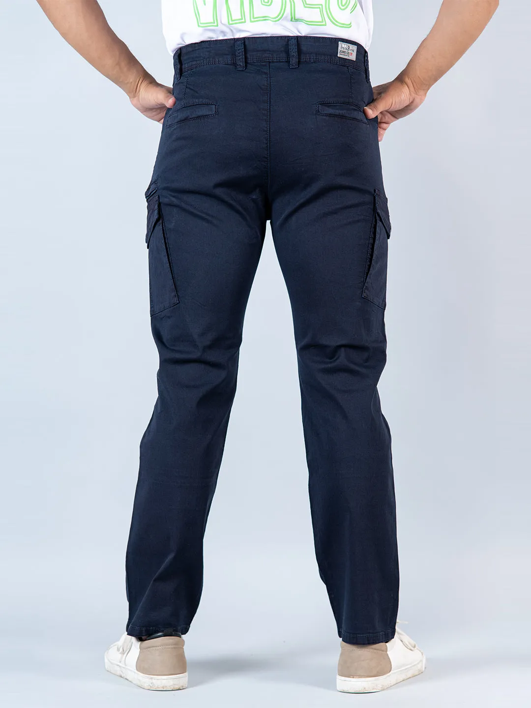 Navy Blue Gap Twill Cotton Mens Cargo Pants