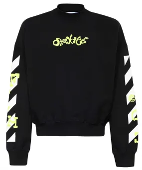 Off-White  |Unisex Street Style Cotton Logo Sweatshirts