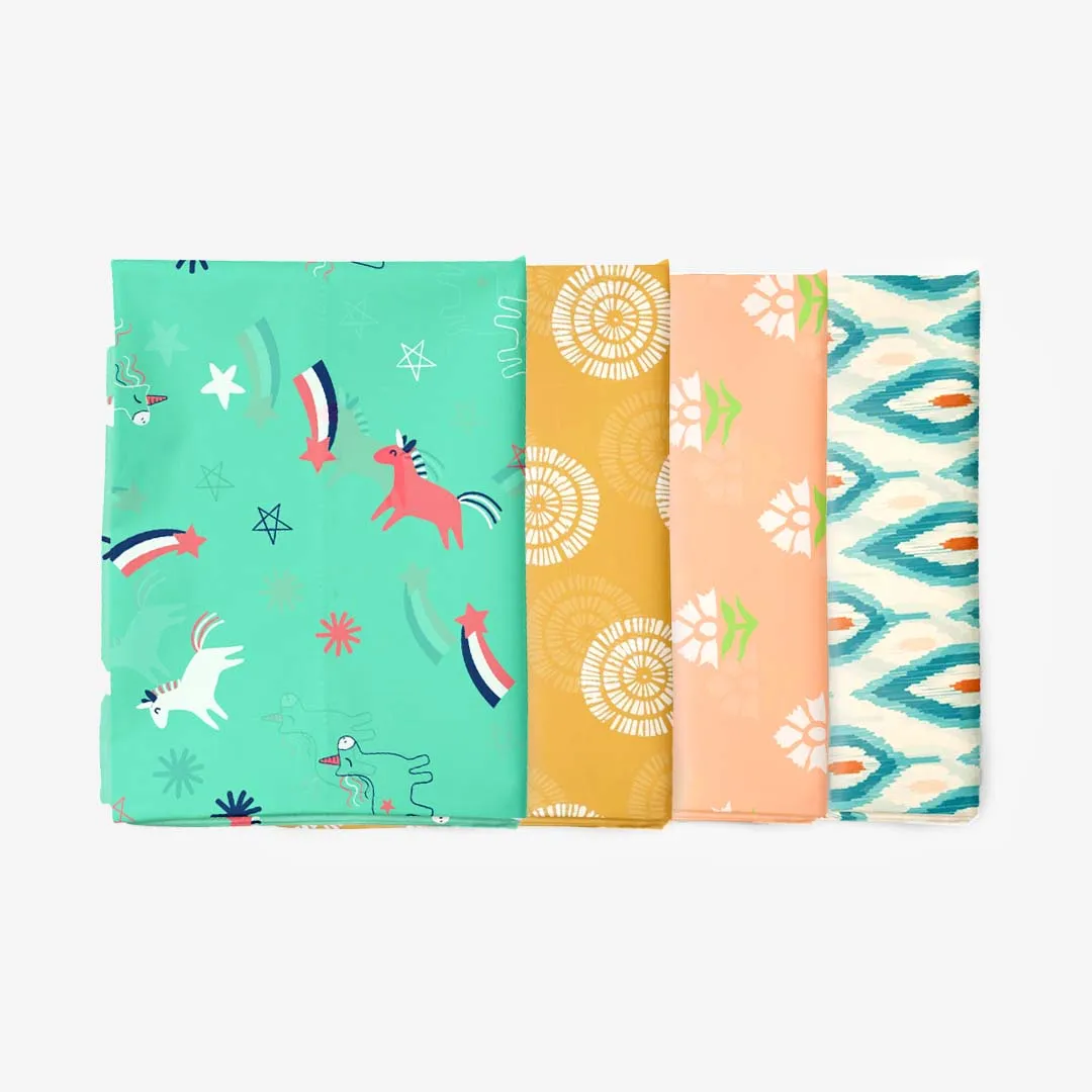 Pack of 4 Mulmul Swaddles - No print Choice