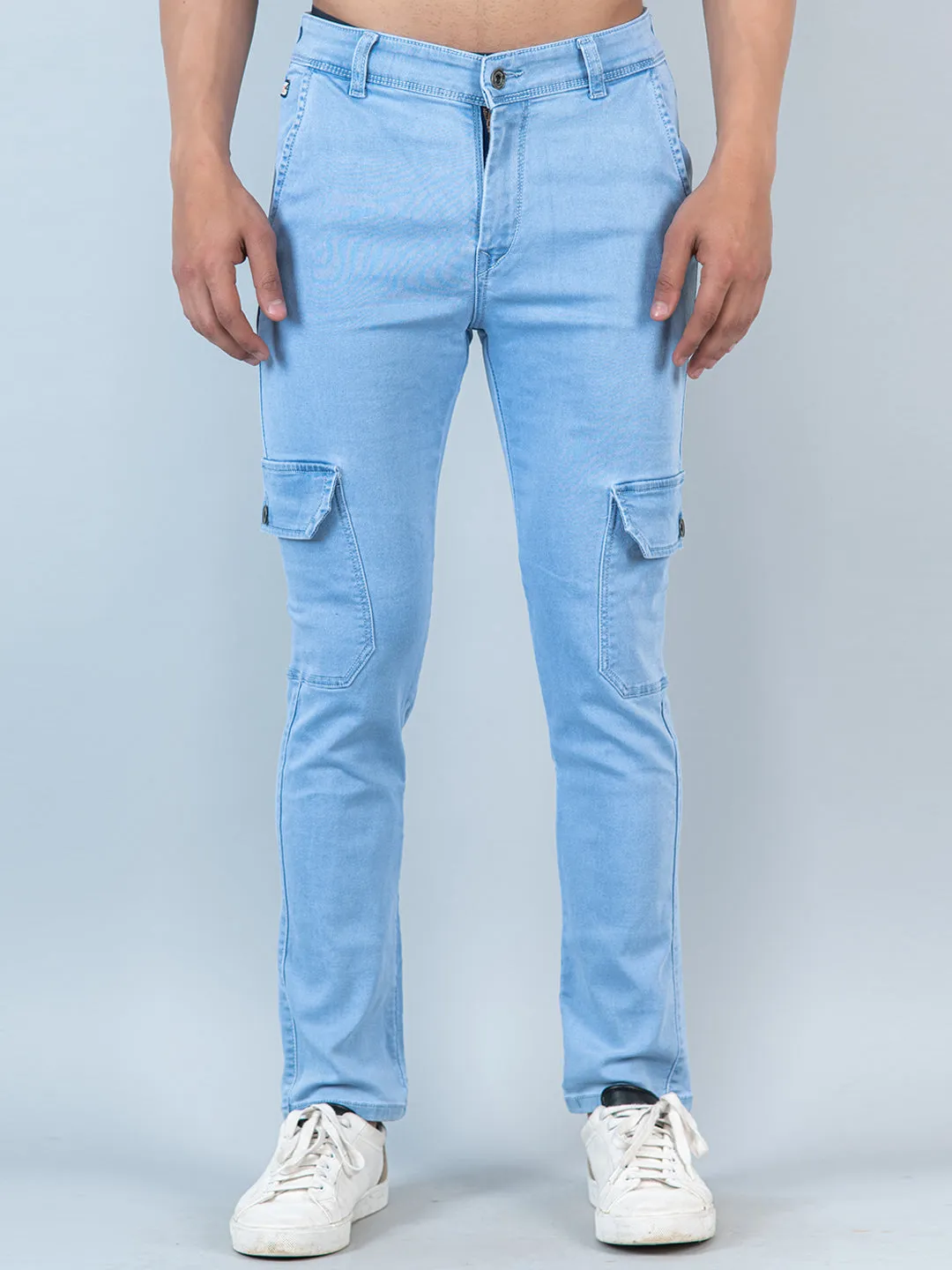 Pale Blue Cargo Pants