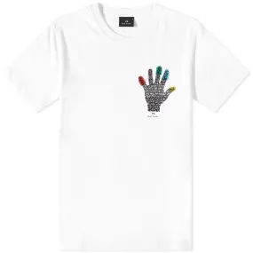 Paul Smith Hand Print Logo T-ShirtWhite