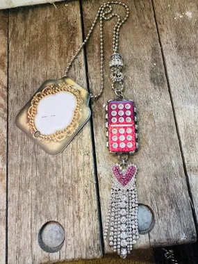 Pink Domino Necklace - Art By Amy