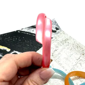 Pink Moonglow Wrapped Bangle Bracelet