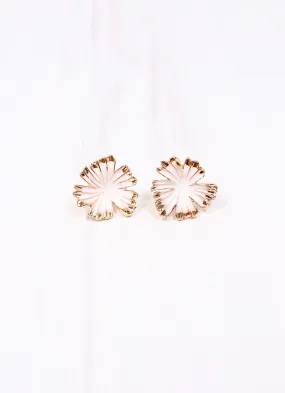 Primrose Flower Earring WHITE