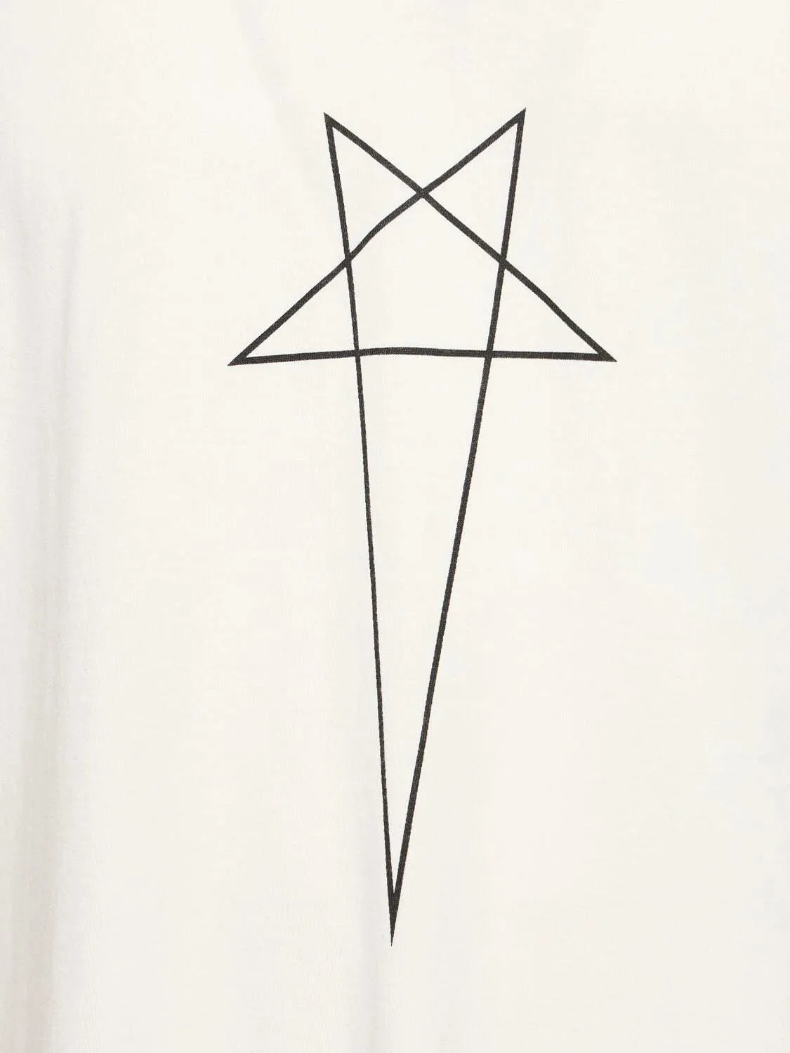 RICK OWENS  |Crew Neck Star Unisex Street Style U-Neck Plain Cotton