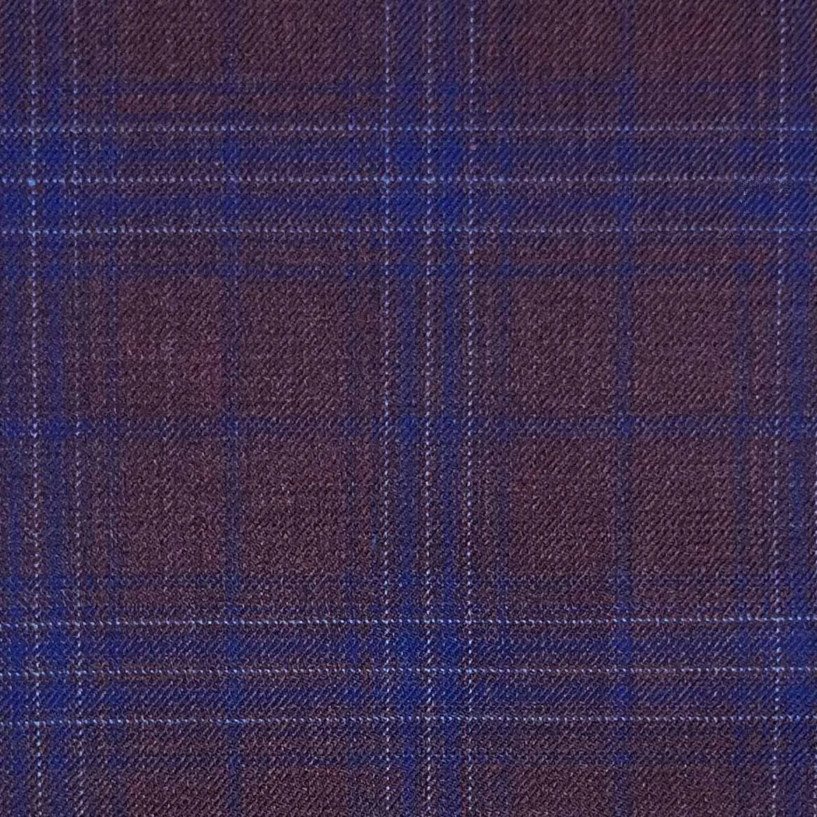 Rust With Navy Windowpane