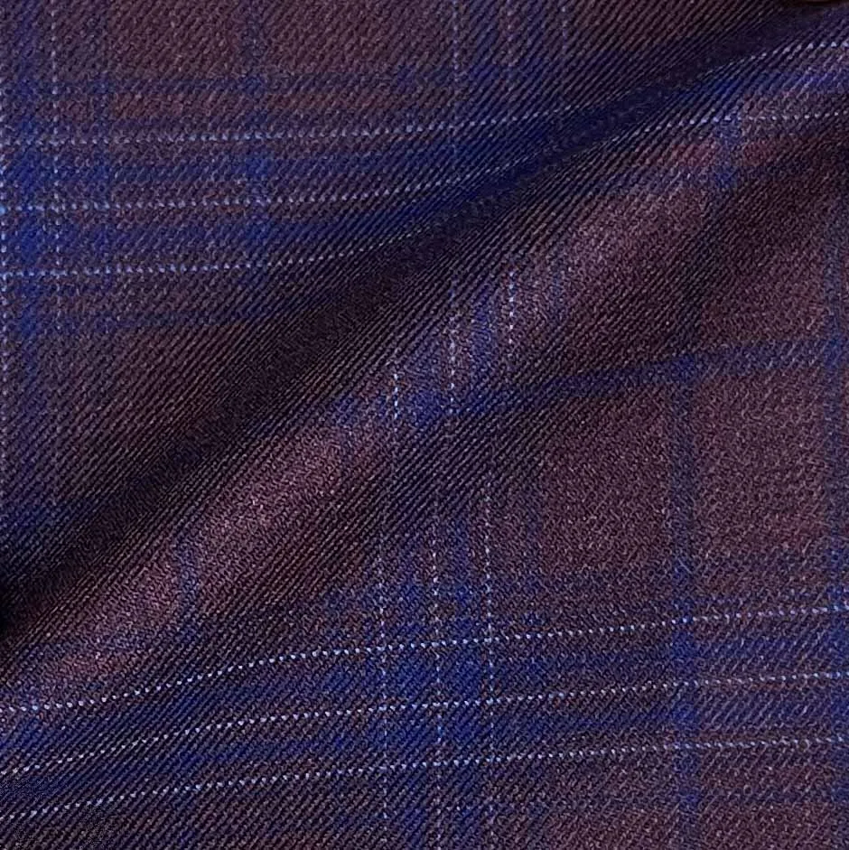 Rust With Navy Windowpane